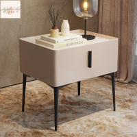 小床頭櫃 床旁櫃  床頭櫃組 床頭櫃現代輕奢風實木意式簡約儲物超窄床邊櫃智能收納臥室高級感