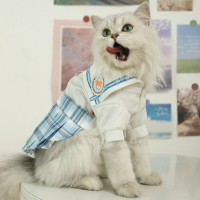 【優選百貨】貓咪衣服英短藍貓寵物布偶貓小貓薄款貓貓裙子幼貓防掉毛