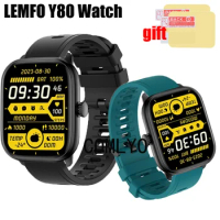 For LEMFO Y80 Smart Watch Strap Silicone Band women men Soft Sports Wristband Bracelet Screen Protector Film
