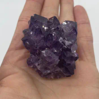 Ore crystal valley natural amethyst cluster white block amethyst cave original stone ornaments