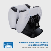 GameSir Dual Controller Charger for PlayStation 5 / PS5 /Nintendo Switch Joy-Con Controller, Charging Station Base