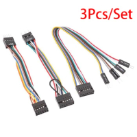 3Pcs/Set Suitable for Lenovo Motherboards with Ordinary Chassis Transfer Wiring Switch Cable USB Audio Cable 24AWG