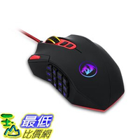 【美國代購】Redragon M901遊戲 滑鼠有線 [ 可設定] MMO RGB LED 滑鼠 24000 DPI - 黑色