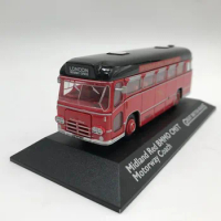 Diecast 1:76 Scale British Double-decker Bus Classic Alloy Simulation Car Delicacy Model Static Collectible Toy Gift Display