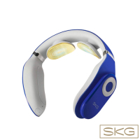 SKG 智能時尚輕薄設計多段式頸椎熱敷按摩器 蒼穹藍-4353