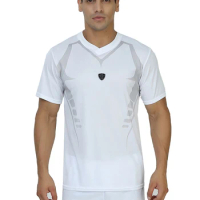 2022 Men Short Sleeve Sport t Shirts Men Training Gym Shirt Fitness Tops Workout Compression Running Tshirt Men Soccer Jersey