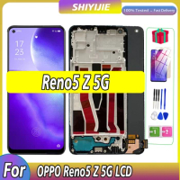 High quality 6.43“Original For OPPO Reno5 Z 5G LCD CPH2211 Display Touch Screen Reno 5Z With fingerprints Digitizer Replacement