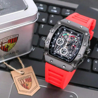 ( BISA COD ) Jam Tangan Pria LEOPARD L-8823 8823 Original Rubber Tali Karet Chrono Tanggal Aktif Jam