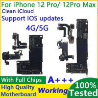 Free shipping Unlocked Mainboard For iPhone 12 pro Motherboard For iphone 12 pro max Face ID Supprt iOS Update Clean Logic Board
