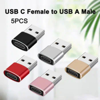 5pcs USB to USB C Adapter,Type C Charger Cable Power Converter for Apple Watch Ultra iWatch 8 7 iPhone Samsung Galaxy S23 S22
