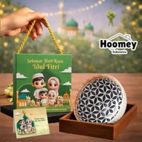 Hoomey Hampers Lebaran 2026 Idul Fitri – Mangkok Keramik Premium Motif Hijau Emas + Gift Box Cantik 