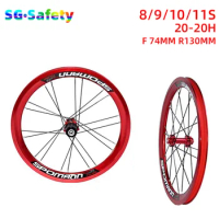 16inchs Bicycle wheelset 349 Mountain bike BMX folding bike Aluminum alloy wheel set V brake 8/9/10/11 speed Rim 30mm MTB wheel