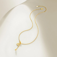 ZHOU LIU FU 925 Silver Necklace Hollow Gourd Pendant for Women Short Chain Design Necklace with Jewe