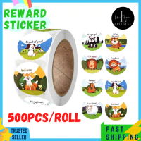 500pcs Reward Sticker Label Roll Children Learning Notebooks Office Paper Stationery