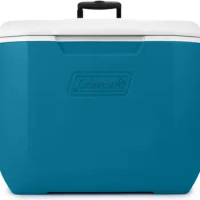 Coleman Chiller Series 60qt Wheeled Portable Cooler, Insulated Hard Cooler with Ice Retention &amp; Heavy-Duty Wheels &amp; Handle