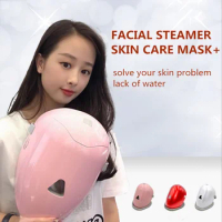 Nano-Ionic Steam Beauty Mask Facial Steamer Mask with Temperature Control Face Humidifier Unclogs Pores Cleans Moisturizes SPA