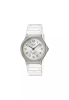 Casio Pop Series Unisex Analog Watch MQ-24S-7B with White Transparent Resin Band