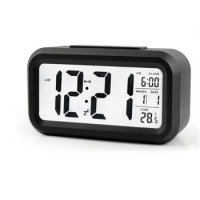Digital LCD Alarm Clock with Calendar Thermometer