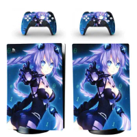 Anime Cute Girl Neptune PS5 Digital Edition Skin Sticker for Playstation 5 Console &amp; Controllers Decal Vinyl Protective Skins