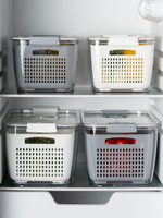 瀝水蔬菜水果保鮮盒冰箱專用 廚房食品級冷凍帶蓋收納盒