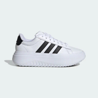 【adidas 愛迪達】Grand Court Platform 女 運動休閒鞋 厚底 舒適 小白鞋 白黑(IE1092)