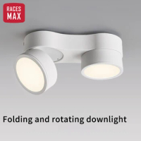 Foldable COB LED Surface Mounted Downlights 7W 12W 3000K 4000K 6000K Dimmable Ceiling Lamps Rotating LED Ceiling Indoor Light