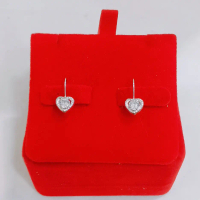Anting Desi Love anak perak silver925 Lapisan emas putih001