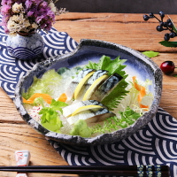 日式陶瓷餐具日本創意菜盤子日料沙拉盤個性刺身拼盤商用刺身冰盤