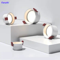 Frameless angle adjustable embedded LED downlight 5W 7W 12W 20W dimmable deep glare LED ceiling spotlights home lighting
