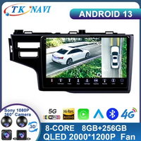 9'' Android 13 For Honda Jazz 3 2015 - 2020 Fit 3 GP GK 2013 - 2020 Car Radio Multimedia Player Navigation Carplay WIFI 2K DSP