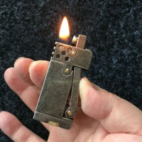 Vintage gasoline Flint creative side mechanical press style vintage nostalgic lighter kerosene light