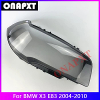 For BMW X3 E83 2004-2010 Car Front Headlight Cover Lens Glass Lampshade Bright Head Light Caps Lamp Shell