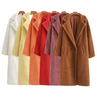 clearance sale ! Winter Jacket Women 2022 Thick Warm Teddy Coat Outwear long trench coats women camel OverCoat Female Jacket