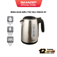 Bình Đun Siêu Tốc 1.5 Lít Sharp EKJ-15EVS-ST Vạch báo mực nước, Cảm biến nhiệt: FADA - Bảo Hành chín