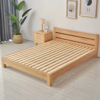 藍色的熊 日式高床頭實木床架 150X190 一般板(原木 可訂製尺寸 無床頭床底 榻榻米矮床 雙人床 單人床)