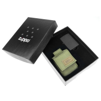 ZIPPO 美系~MOLLE保護套+黑裂紋烤漆打火機禮盒套組