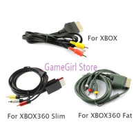 10pcs AV Cable HD TV Audio Video Optical Cord For XBOX Xbox360 Slim Fat Console Replacement