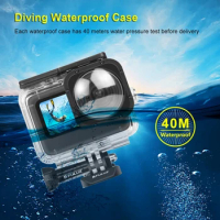 PULUZ 40m Waterproof Housing Protective Case with Buckle Basic Mount &amp; Screw for GoPro HERO10 Black / HERO9 Black Max Lens Mod G