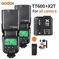 Godox TT600 Flash 2.4G Wireless TTL 1/8000s Speedlite + Optional Godox X2T Trigger For Canon/Nikon/Sony/Fuji/Olympus SLR Camera