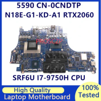 CN-0CNDTP 0CNDTP CNDTP Mainboard For DELL 5590 Laptop Motherboard With SRF6U I7-9750H CPU N18E-G1-KD-A1 RTX2060 100%Working Well