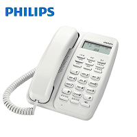 【Philips 飛利浦】來電顯示有線電話 M10 白