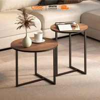 Cubic Meja Tamu Bulat Minimalis / Coffee Table Set / Nested Table 2 Tingkat - LIVINA CFT 122 J CFT 1
