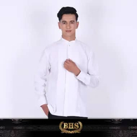 Baju Koko BHS Classic Motif Ahnaf Putih M