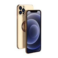 iPhone11Pro 5.8吋 電鍍金邊磁吸指環矽膠手機保護殼(11Pro手機殼 11Pro保護殼)