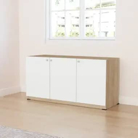 KIRANA Georgia - Meja TV Kayu / Bufet TV / Rak TV / Lemari TV / Rak Buku Pajangan Tinggi Minimalis M