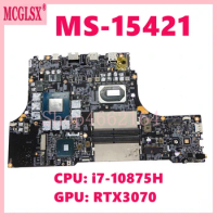 MS-15421 with i7-10875H CPU RTX3070-V8G GPU Laptop Motherboard For MSI GE66 Notebook Mainboard