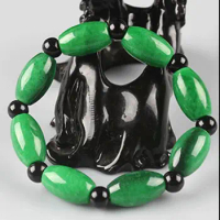 Natural Myanmar emerald green jade rice beads bangles jadeite bracelets jade bangles jade jewelry bracelet bracelets for women