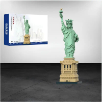 [Fun] Miniature Blocks Assemble The American Statue Of Liberty Building Ornaments Adult Children's T
