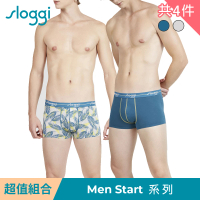 【sloggi】2件組/Men Start系列合身平口褲2件包(海洋藍/綠色世界)