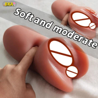 New Style! 2 Hole Male Masturbator Men Realistic Pussy Ass Sex Toy Pussy Ass Sex Toy Imported Material Male Sex Doll